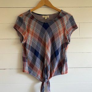 Anthropologie Cloth & Stone Tie Front Blouse